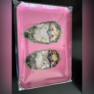Justina Blakeney Design Pink Hedgehog Metal Catchall Tray